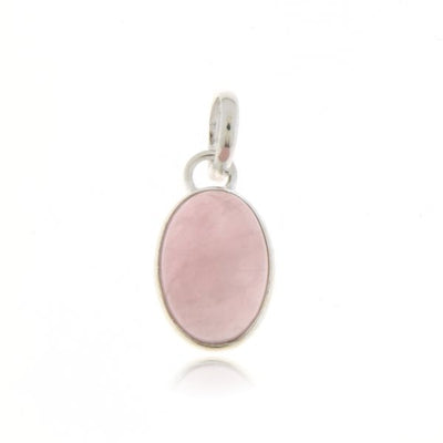 Zilveren hanger met Rozenkwarts edelsteen