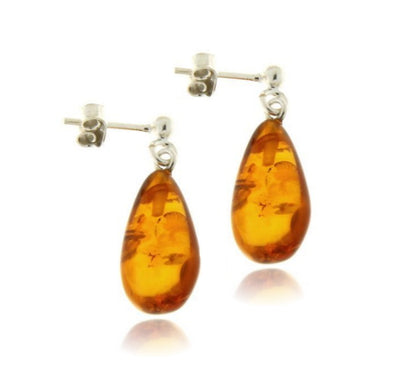 Zilveren oorstekers met Barnsteen edelstenen
