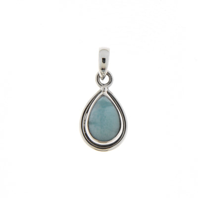 Zilveren hanger met Larimar edelsteen