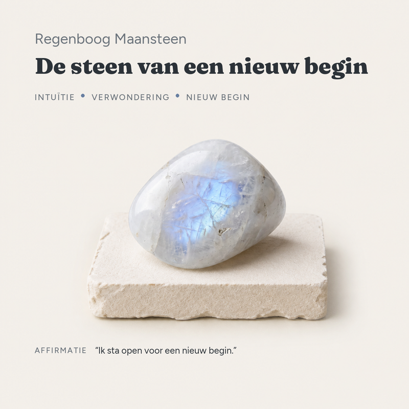 Regenboog Maansteen · de steen van een nieuw begin · steen:regenboog-maansteen