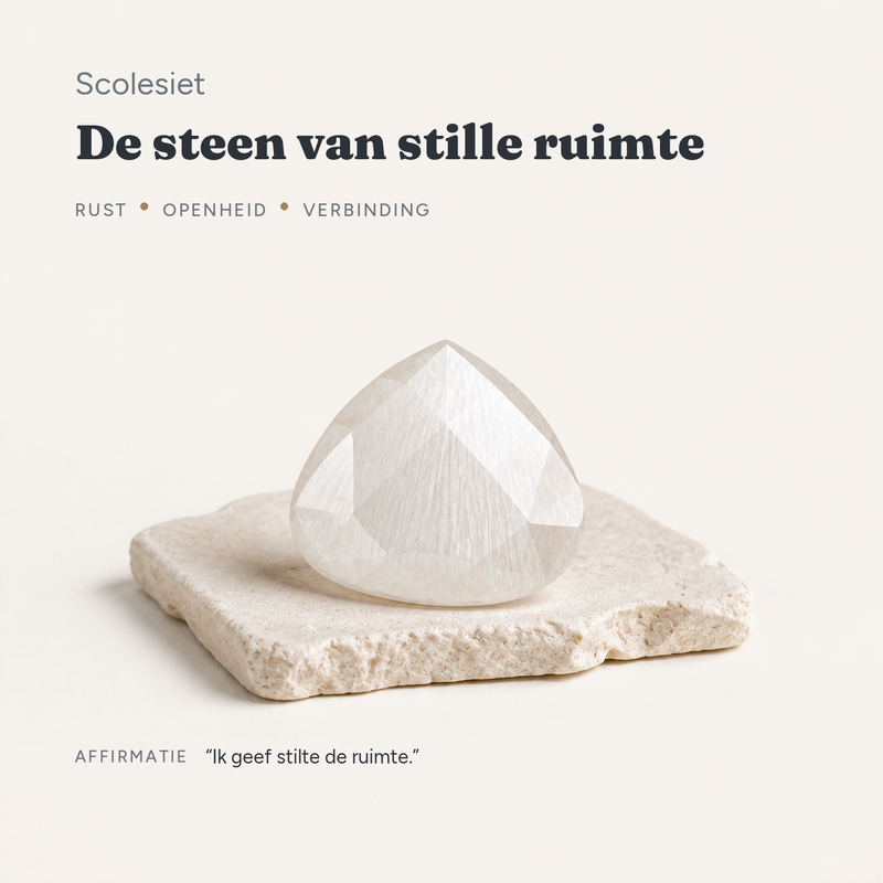 Scolesiet · de steen van stille ruimte · steen:scolesiet