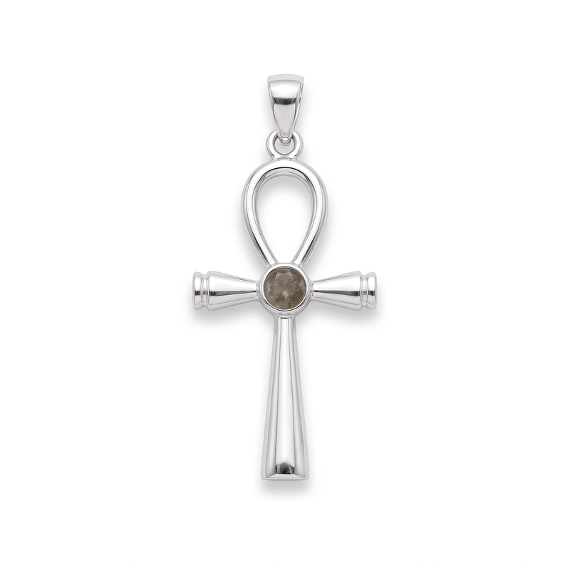 Zilveren hanger met Labradoriet edelsteen · steen:labradoriet