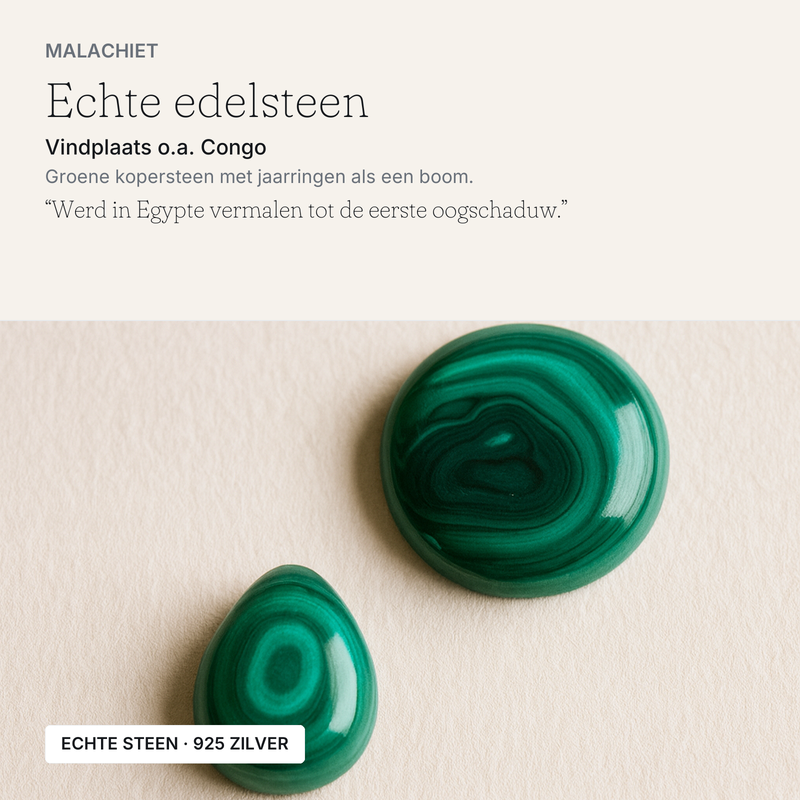 Over Malachiet: herkomst en verhaal · steen:malachiet
